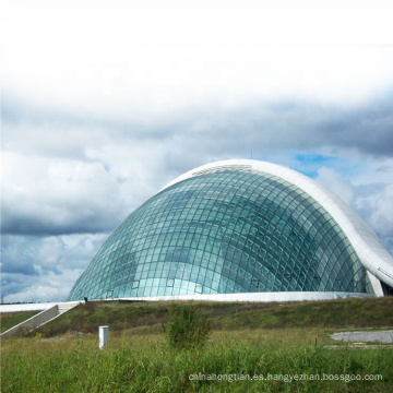 Edificio de techo de cúpula de atrio de vidrio prefabricado